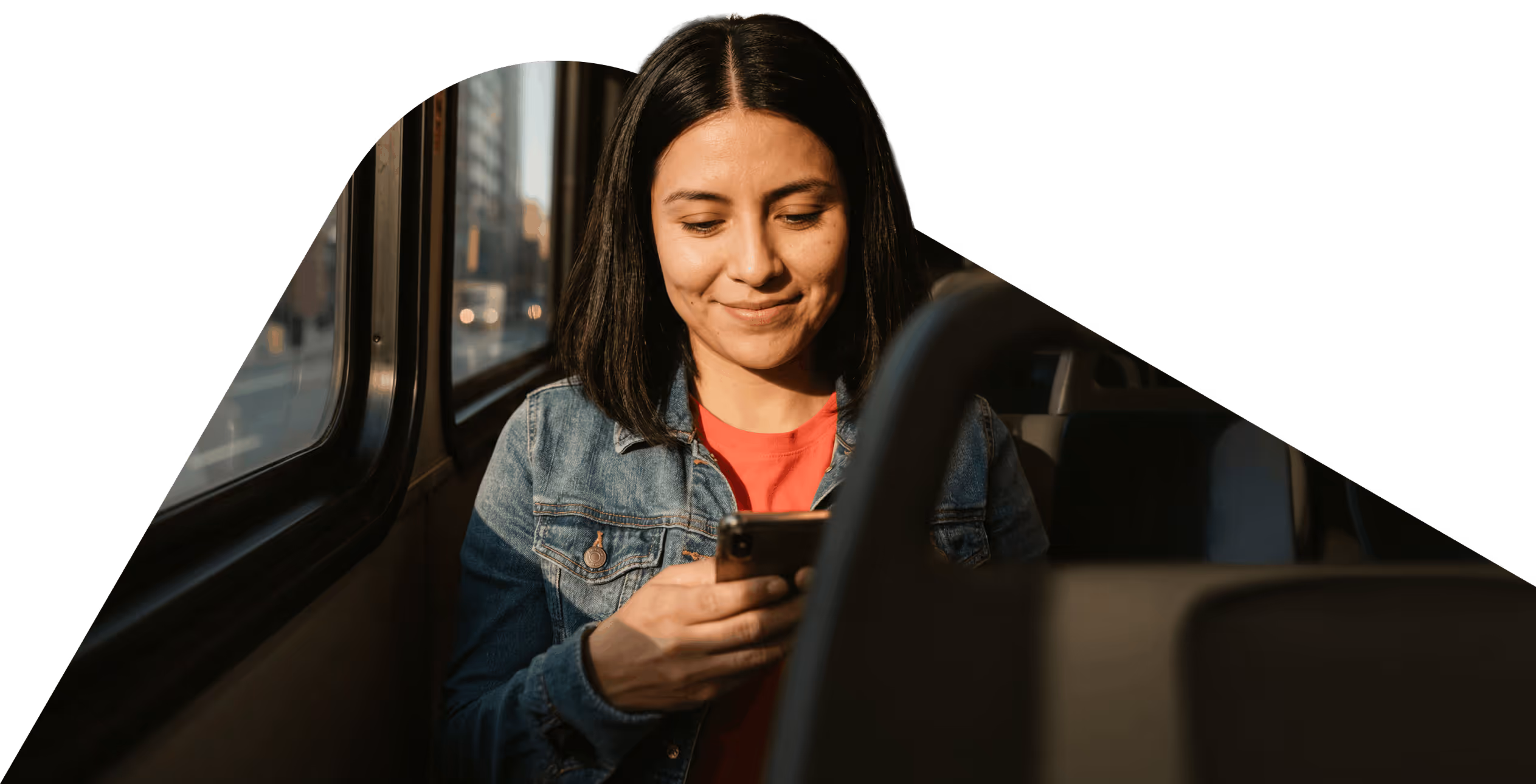 Woman using mobile banking app on her phone