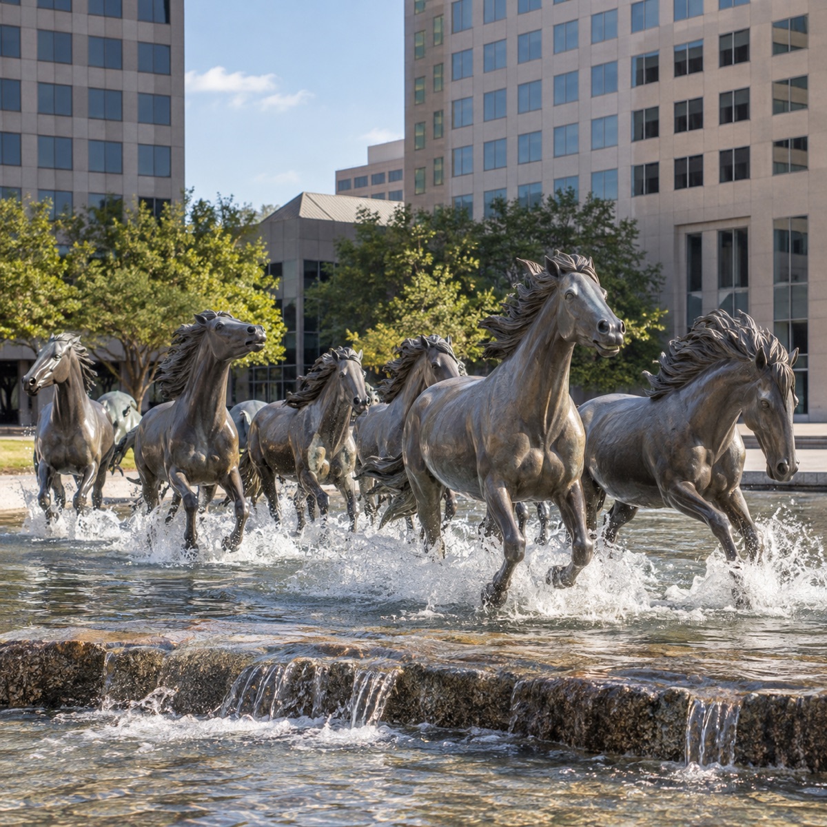 Mustangs of Las Colinas in Irving, Texas