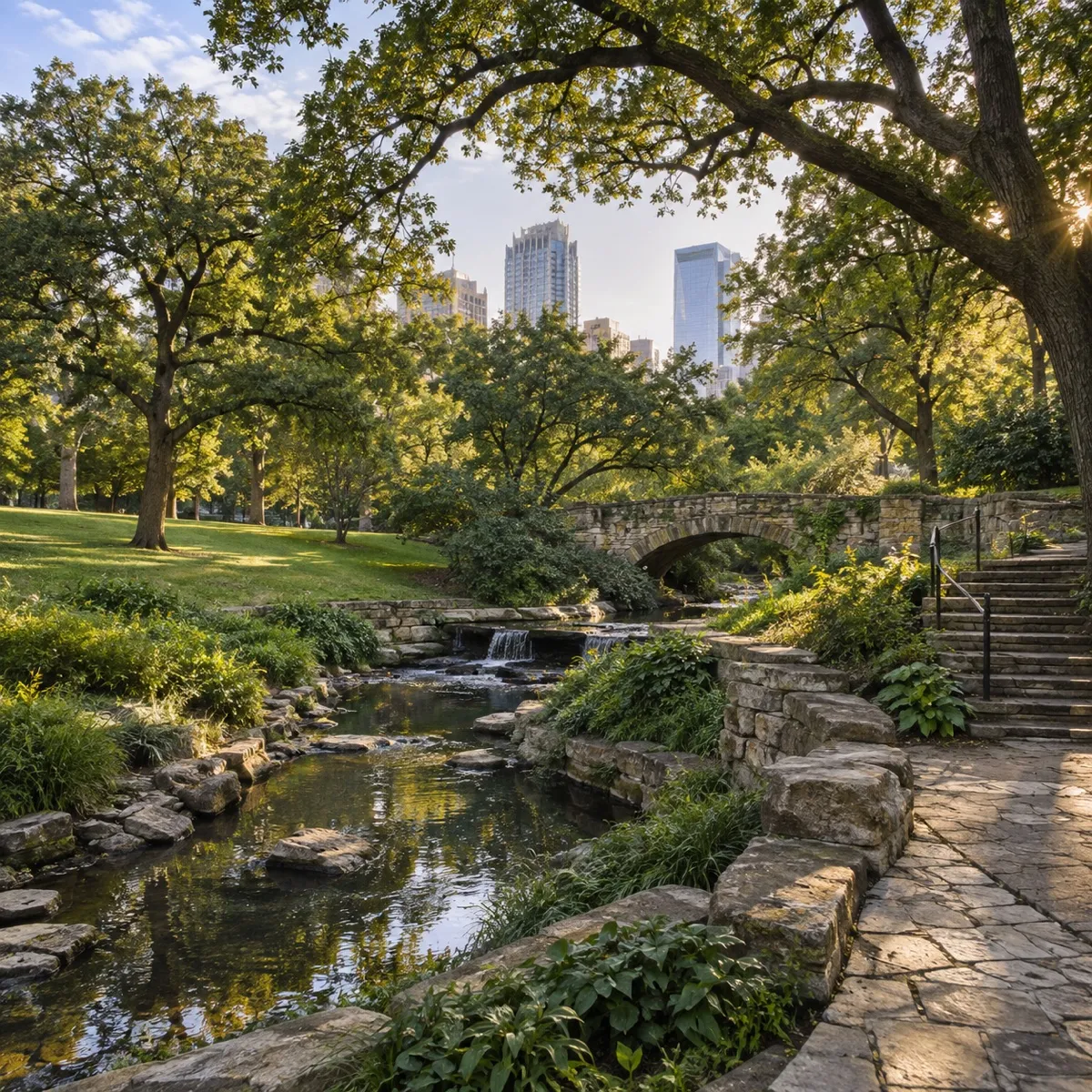 Reverchon Park in Uptown Dallas, Texas