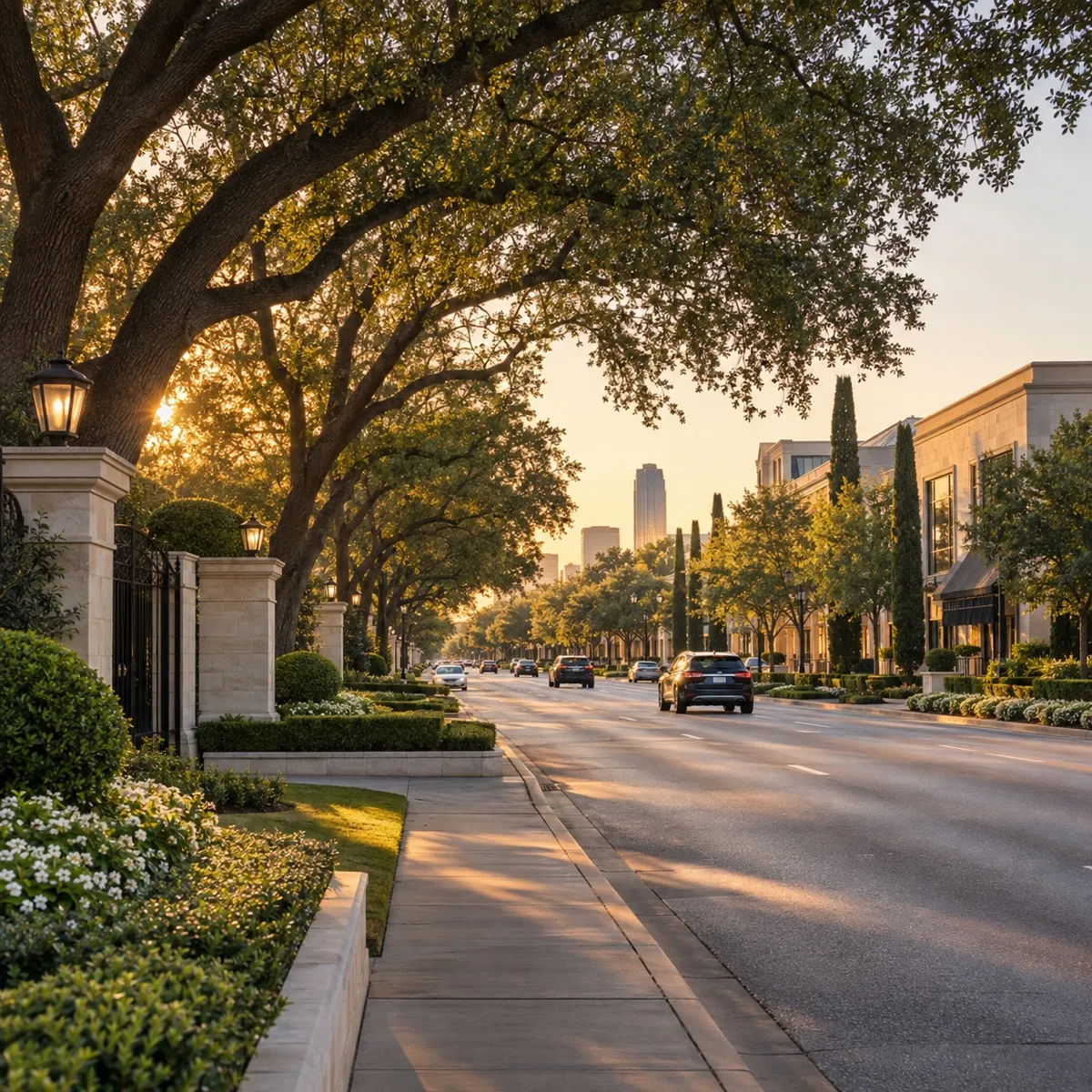 Preston Road in Preston Hollow, Dallas, Texas