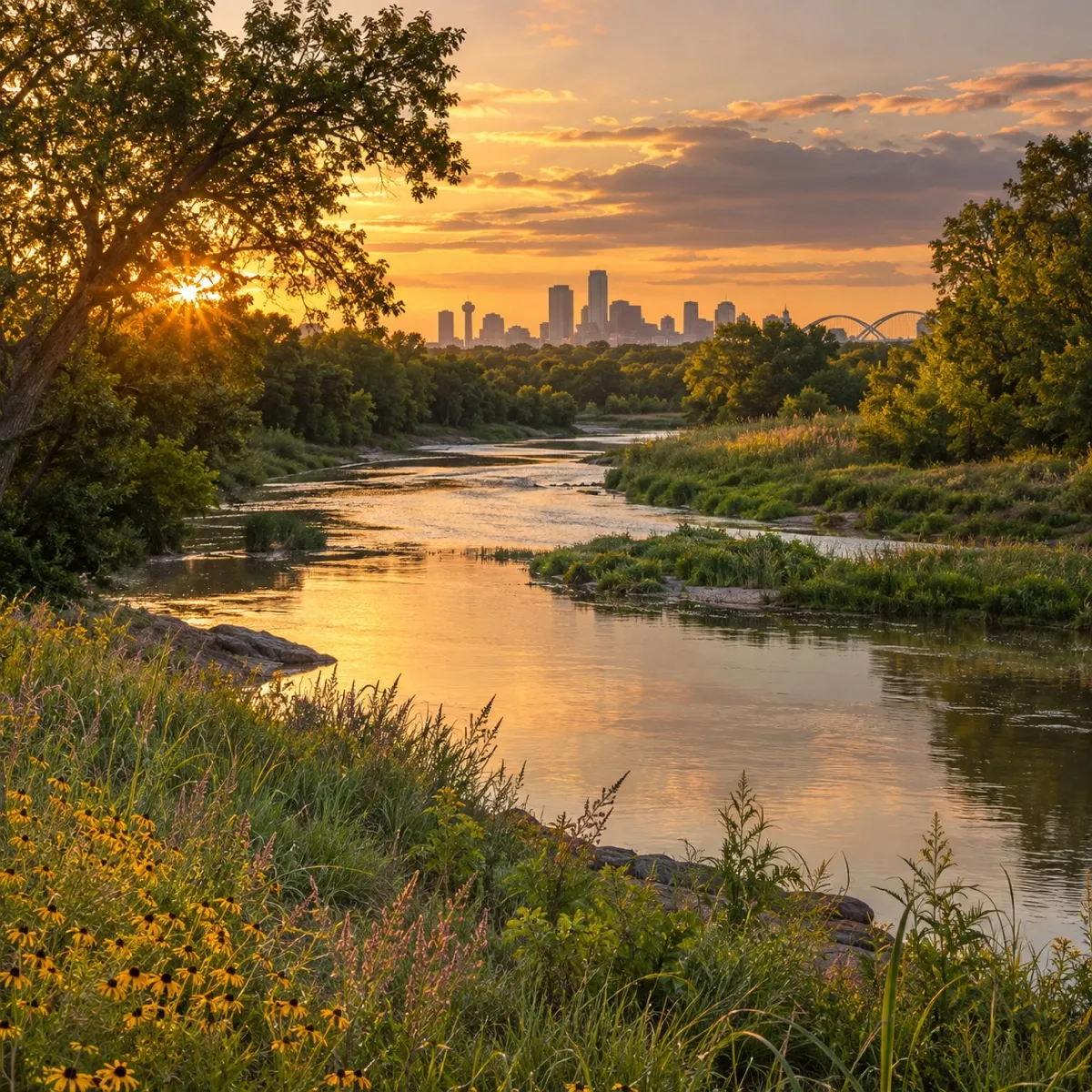 Elm Fork of the Trinity River in Dallas, Texas