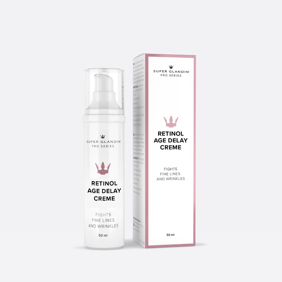 Retinol Age Delay Creme, flaska och kartong