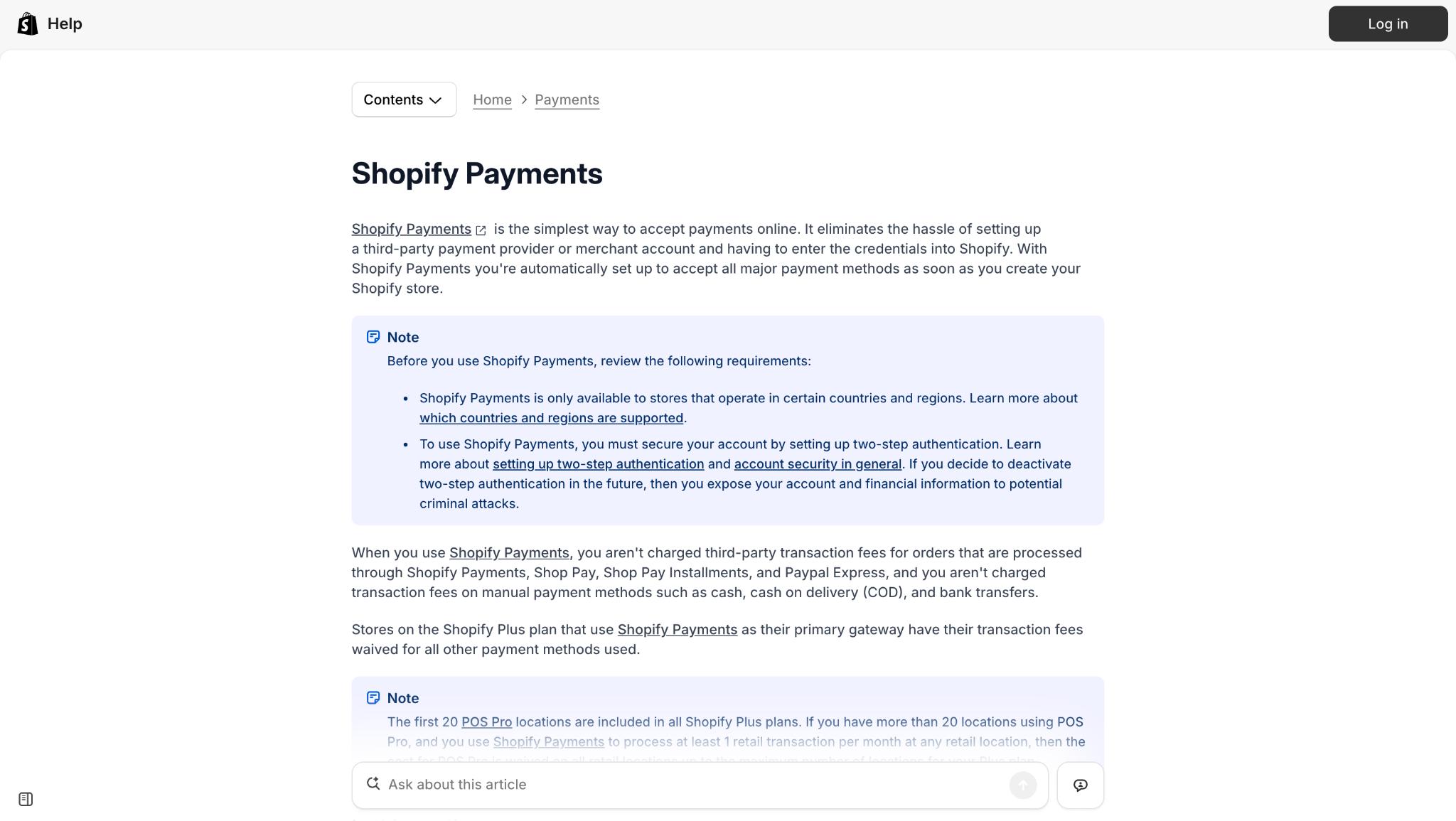 Shopify Payments