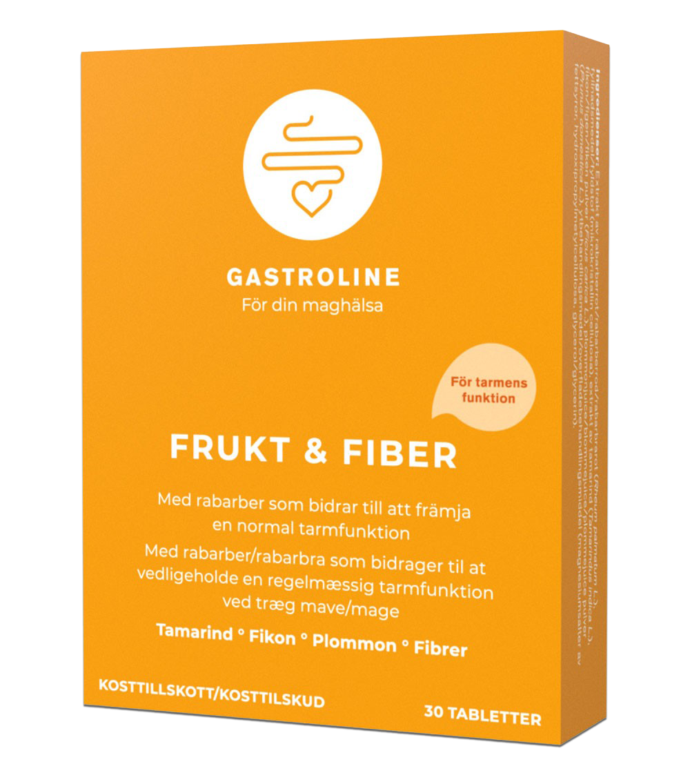 Gastroline Frukt & Fiber tabletter förpackning