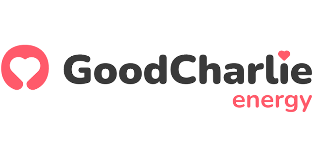 GoodCharlie Energy logo with a stylized red heart-shaped icon followed by the text GoodCharlie in black, with a small red heart dotting the letter i and the word energy in red lowercase letters beneath the i.
