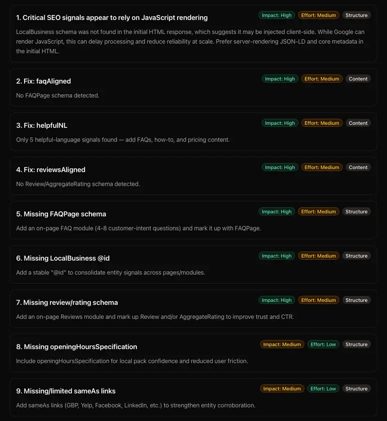 modfyr local AI search GEO SEO content checklist for local businesses