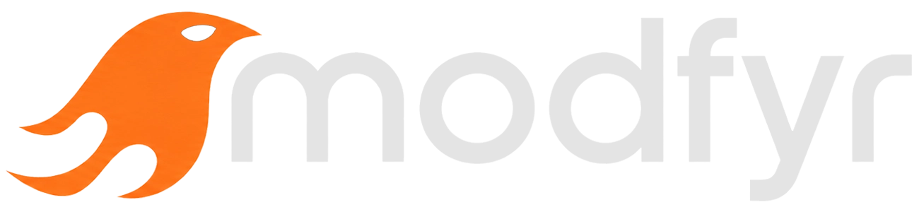 modfyr seo logo, white