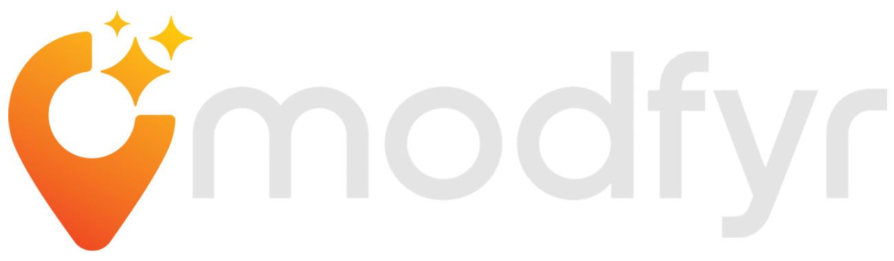 modfyr seo logo, white