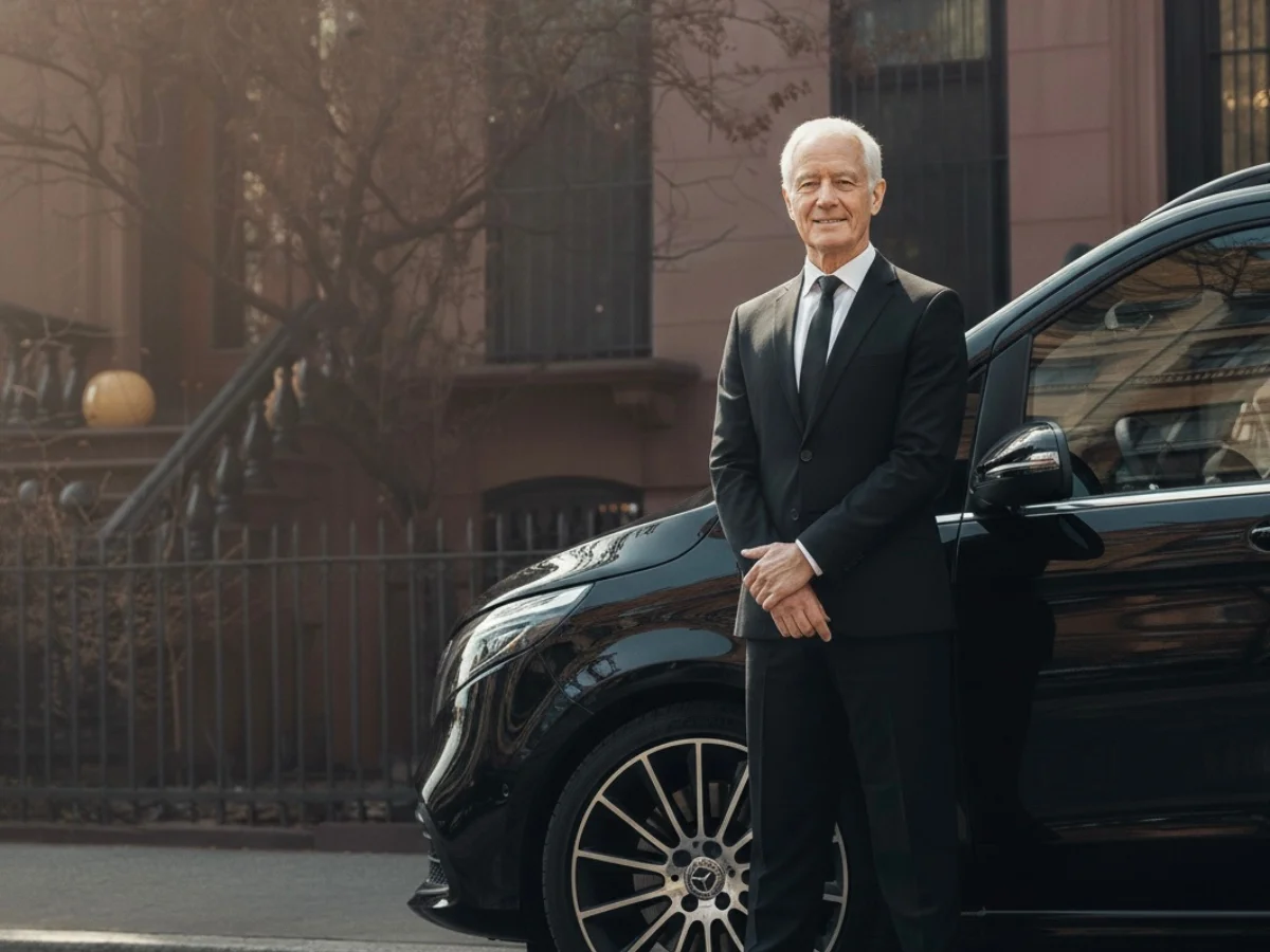 Professional chauffeur – uniformed driver for luxury transport Munich
