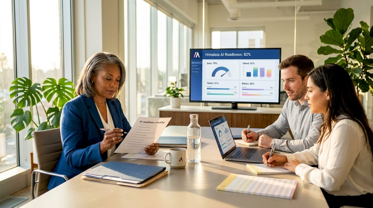 IT leader conducting AI readiness assessment