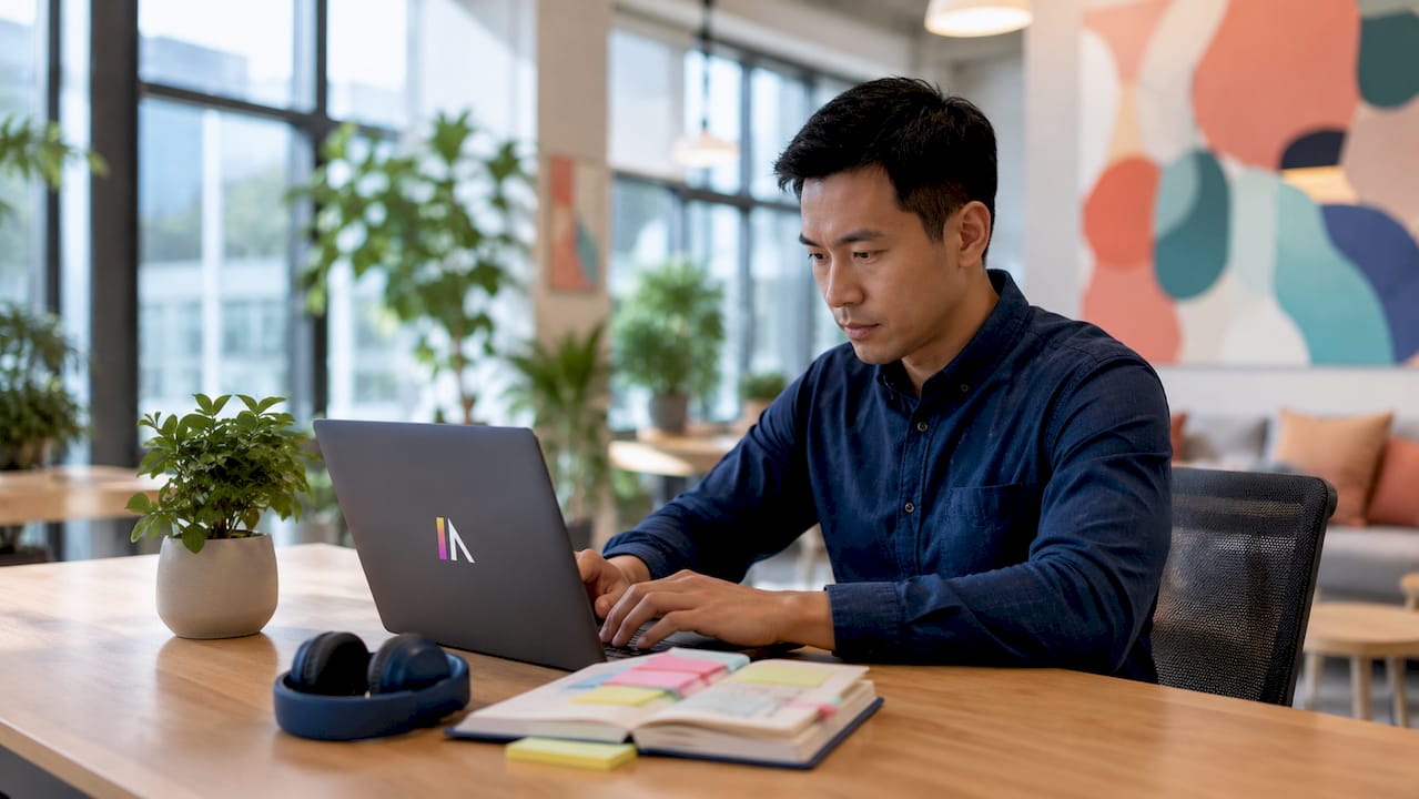 IT professional using AI governance software