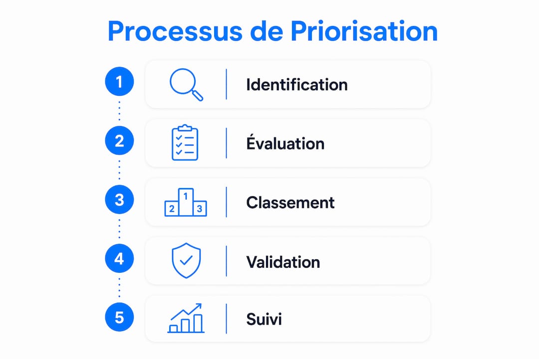 Infographie : les étapes clés pour hiérarchiser vos projets d’IA