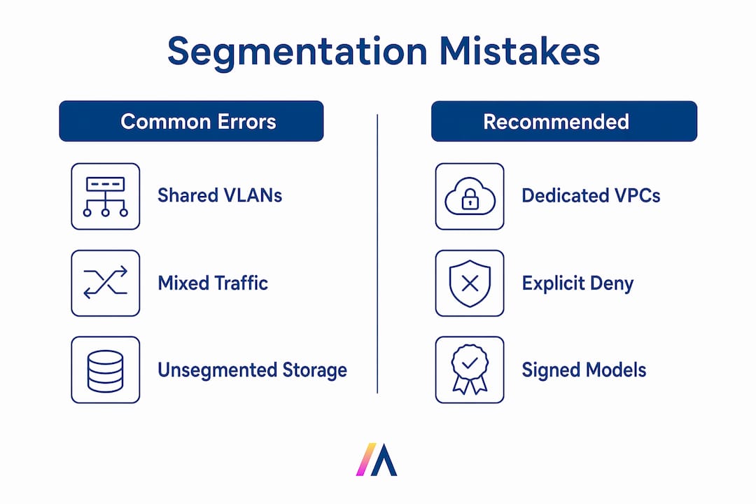 Infographic comparing common segmentation mistakes and recommendations