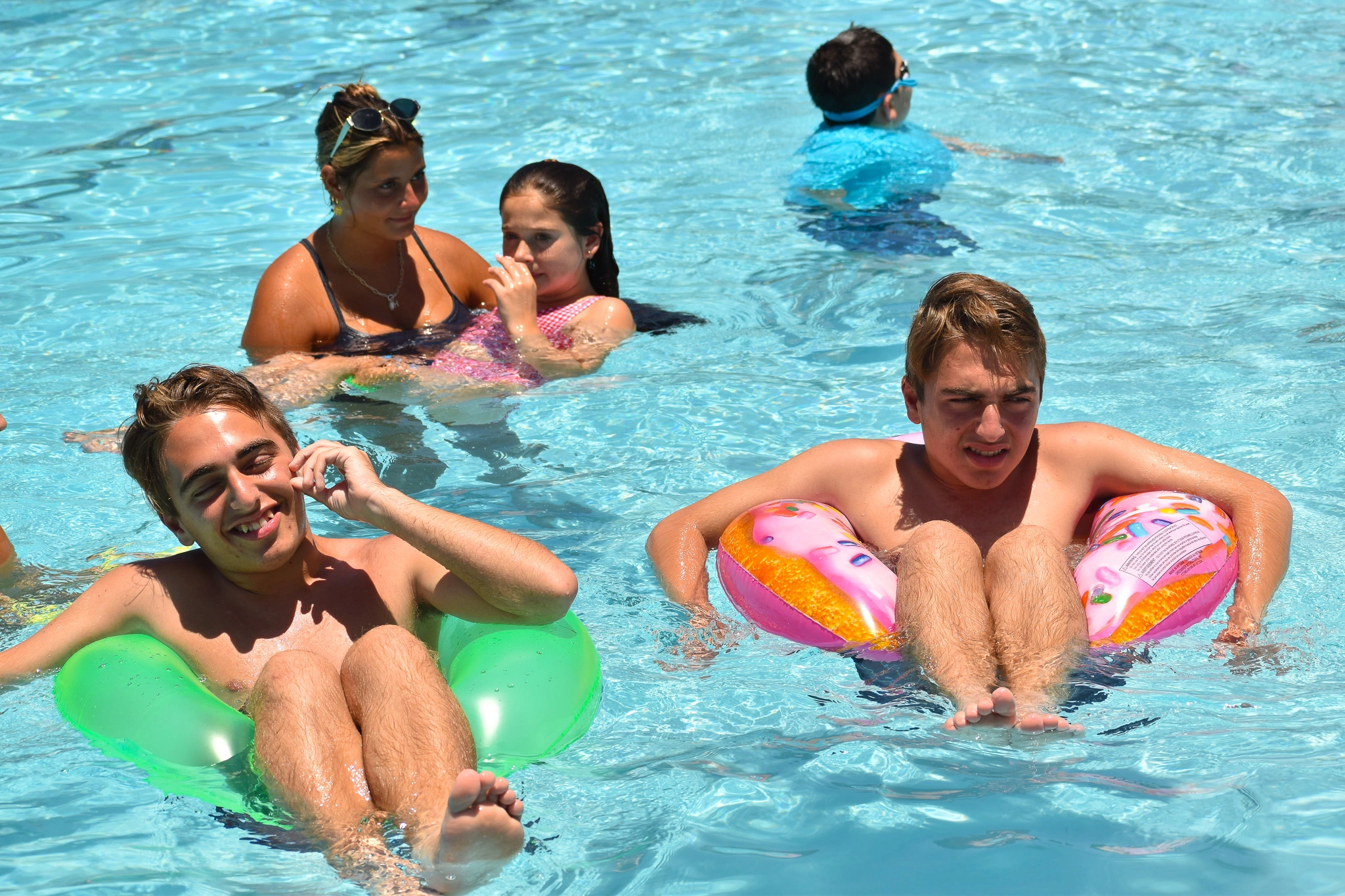 children taking swimming lessons in boynton beach