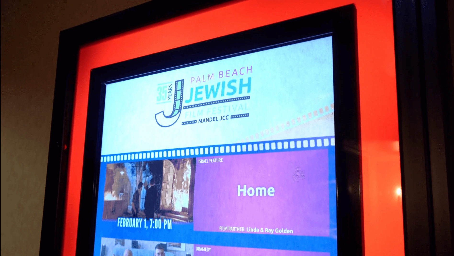 Movie theater kiosk during PBJFF