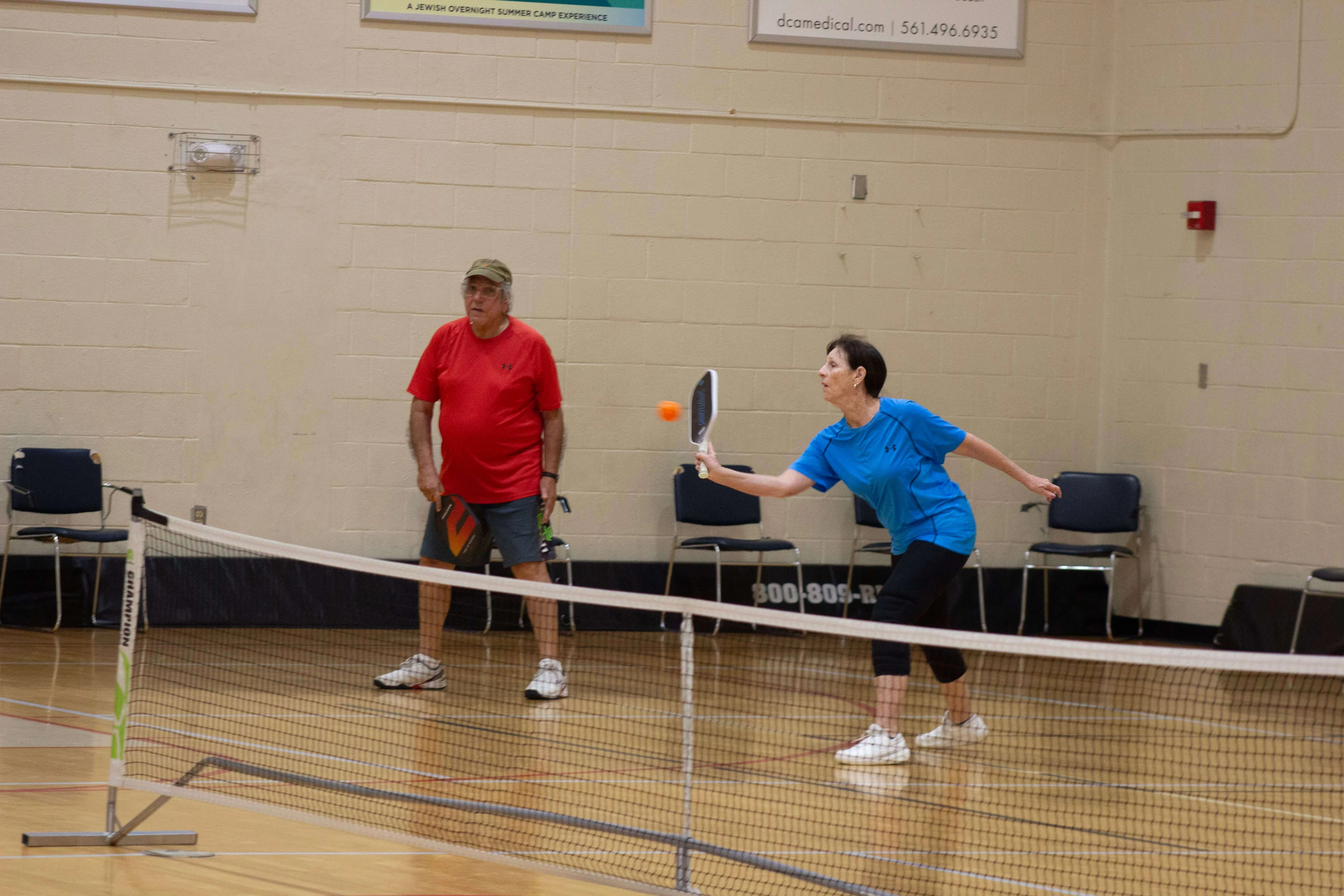Seniors playing JCC Pickleball