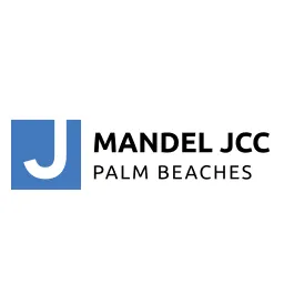 Mandel JCC Palm Beaches logo with a white 'J' on blue square and black text.