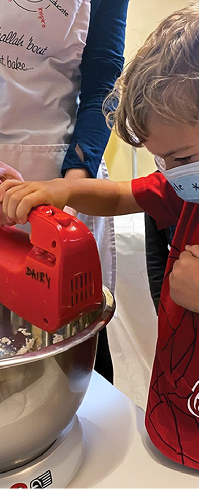 preschool children participating in cooking enrichment class at Boynton Beach Early Childhood Learning Center