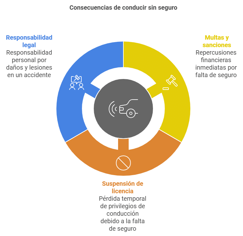 cuales son las consecuencias legales de no tener seguro de auto