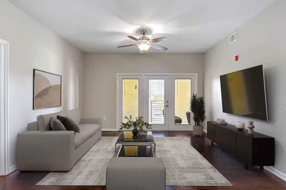 Living room with couch and tv