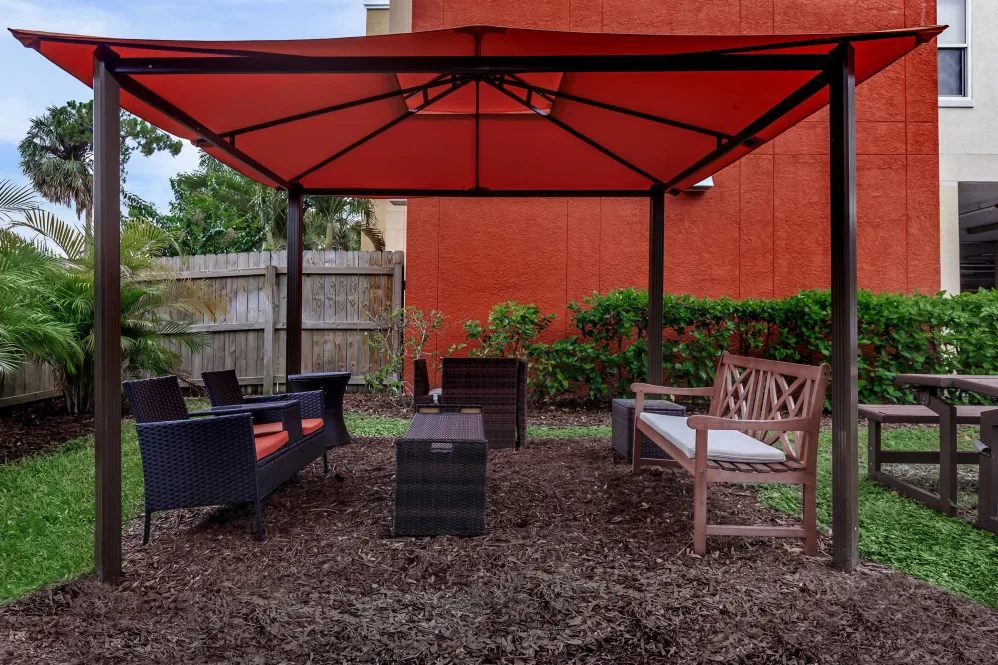 Exterior seating area