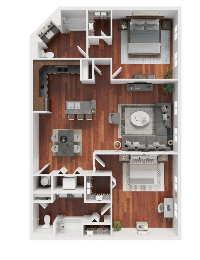 2BD, 2BTH B 4 layout