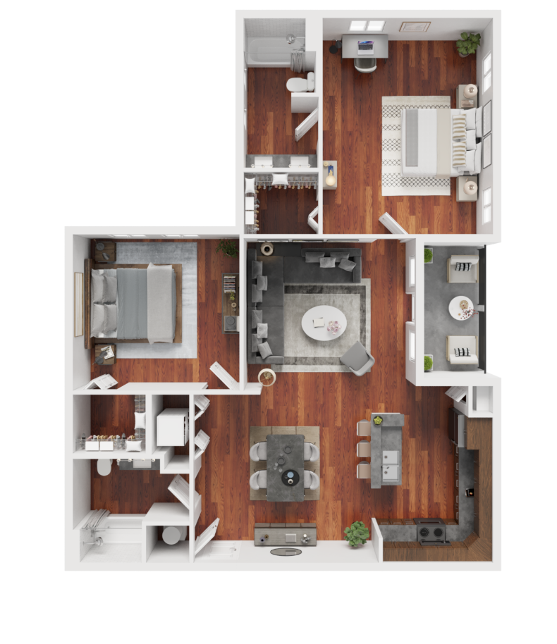 2BD, 2BTH B 3 layout