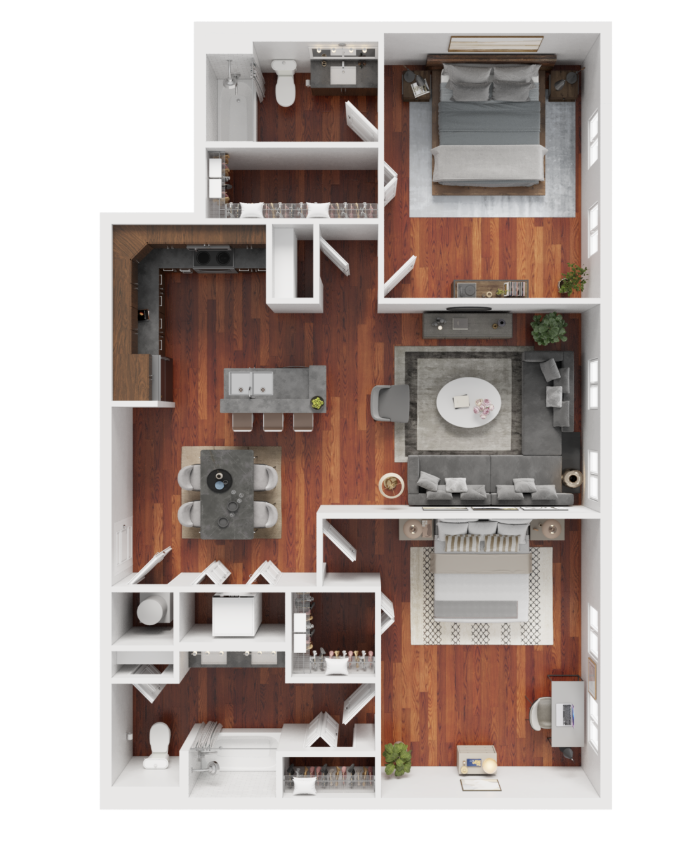 2BD, 2BTH B 1 layout