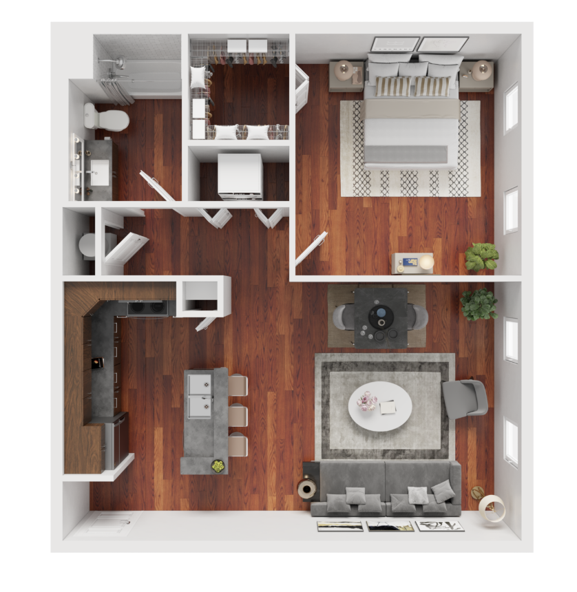 1BD, 1BTH A 4 layout