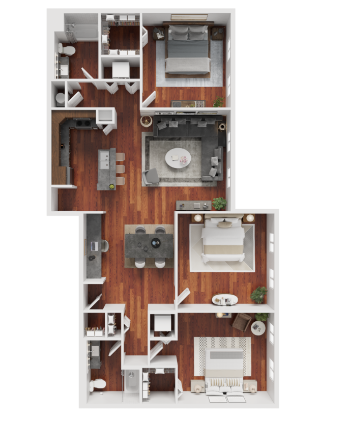 3BD, 2BTH C 3 layout