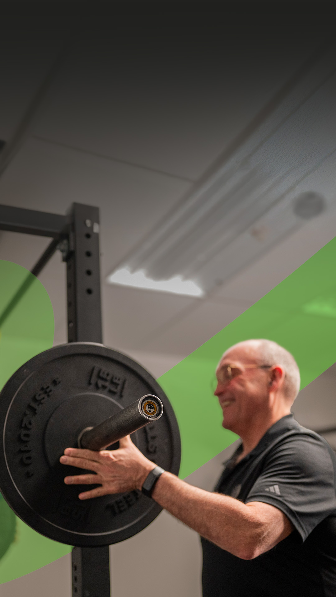 Client strength training with a personal trainer in Orillia