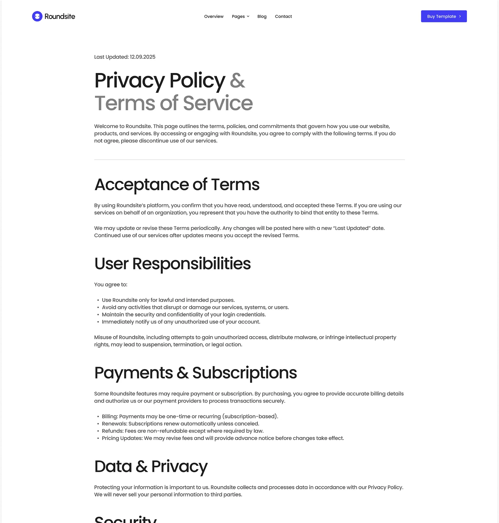Template Page Image