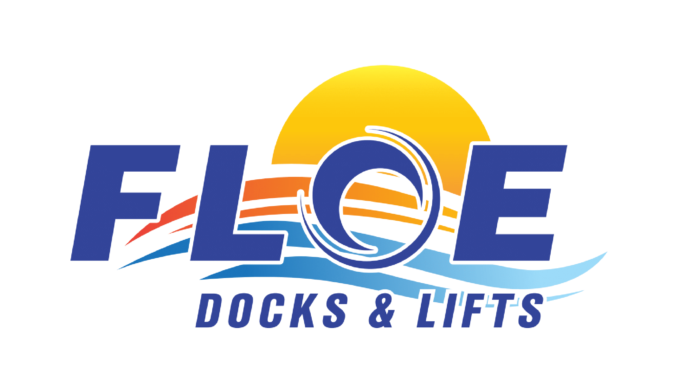 Floe dock and lift logo