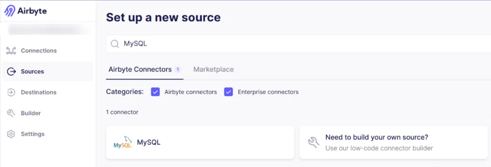 Airbyte – Set up a new source