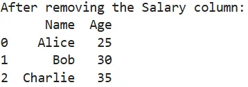 Dropping a Column from a DataFrame