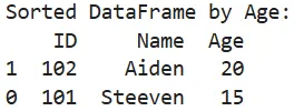 Sort Data