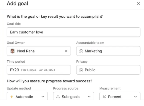 Add Goal