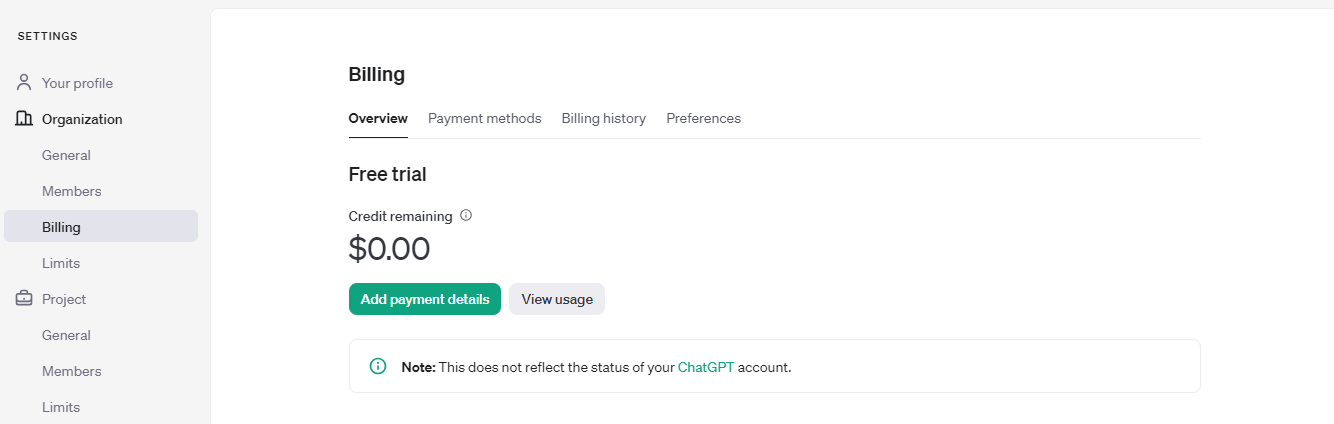 Set Up Billing and Usage Limits