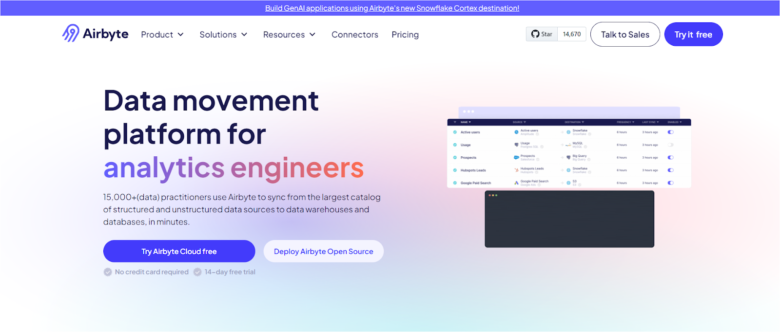 Image 1: Image 2: Airbyte Interface