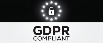 Icône de cadenas entourée d'étoiles formant un cercle, symbole de conformité au RGPD.