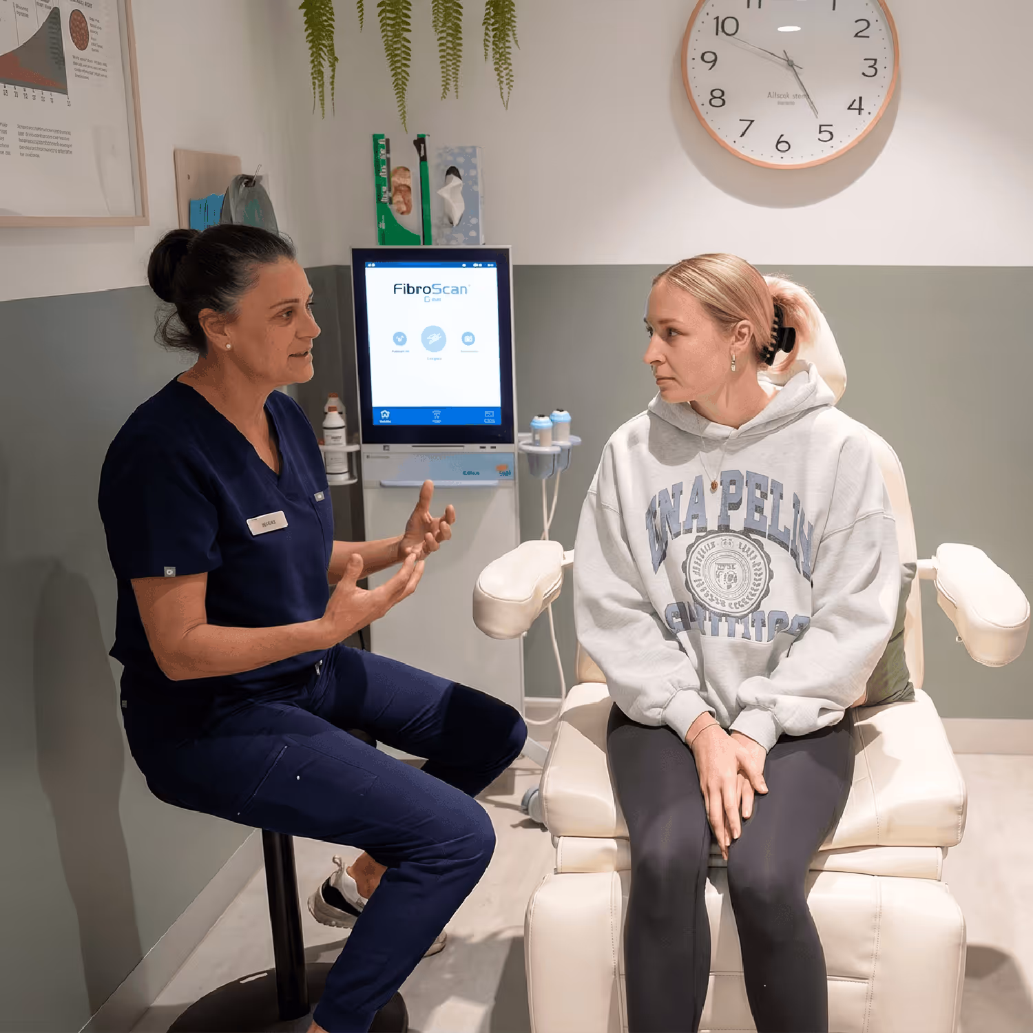 Moonee Valley Specialist nurse speaking to a patient