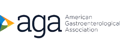 Logo of the American Gastroenterological Association with colorful triangular design on the left.