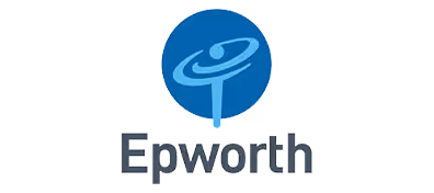 Epworth logo with abstract blue circular design above the text.