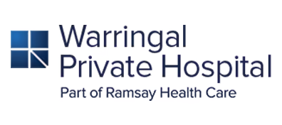 Logo of Warringal Private Hospital, part of Ramsay Health Care, with a blue square symbol.