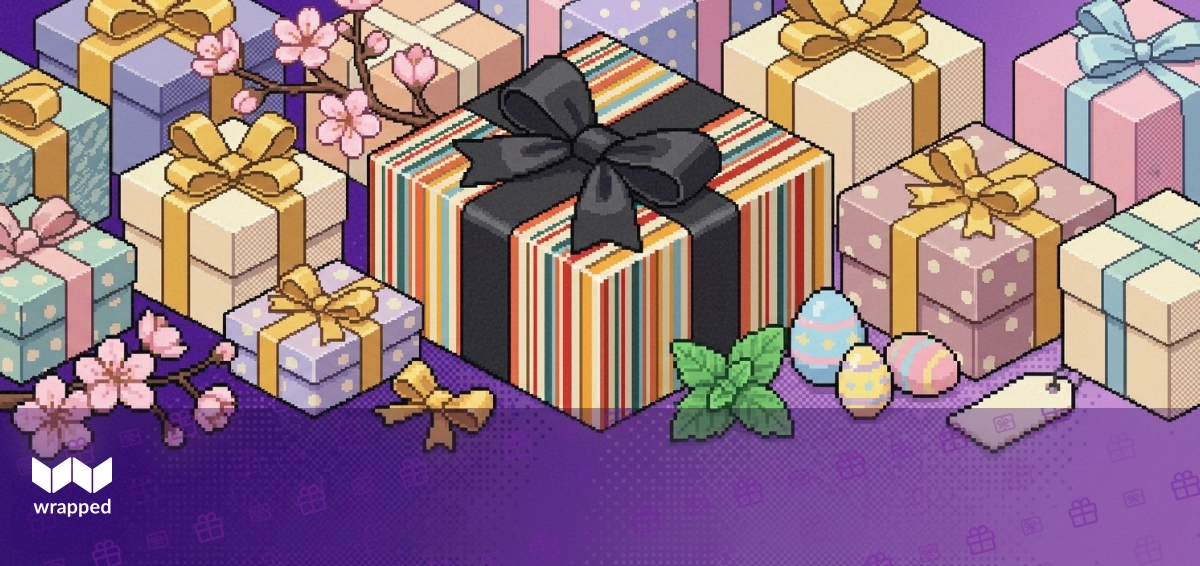 A colorful world map with gift boxes placed on different countries showing diverse gifting patterns