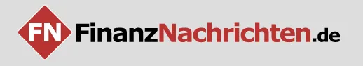 Logo of FinanzNachrichten.de with red diamond shape containing white letters FN to the left and the text FinanzNachrichten.de to the right, with 'Finanz' in black and 'Nachrichten.de' in red.