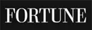 The word 'FORTUNE' in white uppercase serif letters on a black rectangular background.