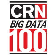 CRN Big Data 100 logo with the letters CRN in a black and red box above the words BIG DATA in italic black font and the number 100 in large red font.