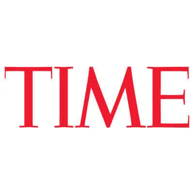 The word 'TIME' in bold red uppercase letters on a white background.