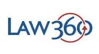 Logo of Law360 with the text 'LAW360' in blue and a red circular arrow around the number 0.